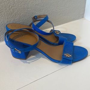 Tory Burch Blue Block Heel Sandal
